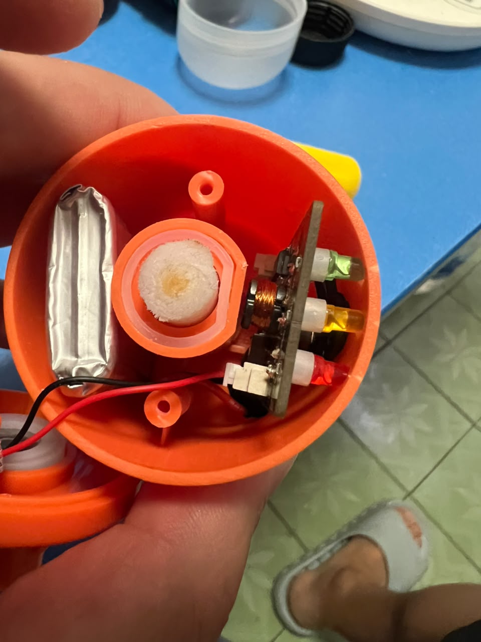 Steam mask vaporizer prototype leakage test and internal PCB sealing review